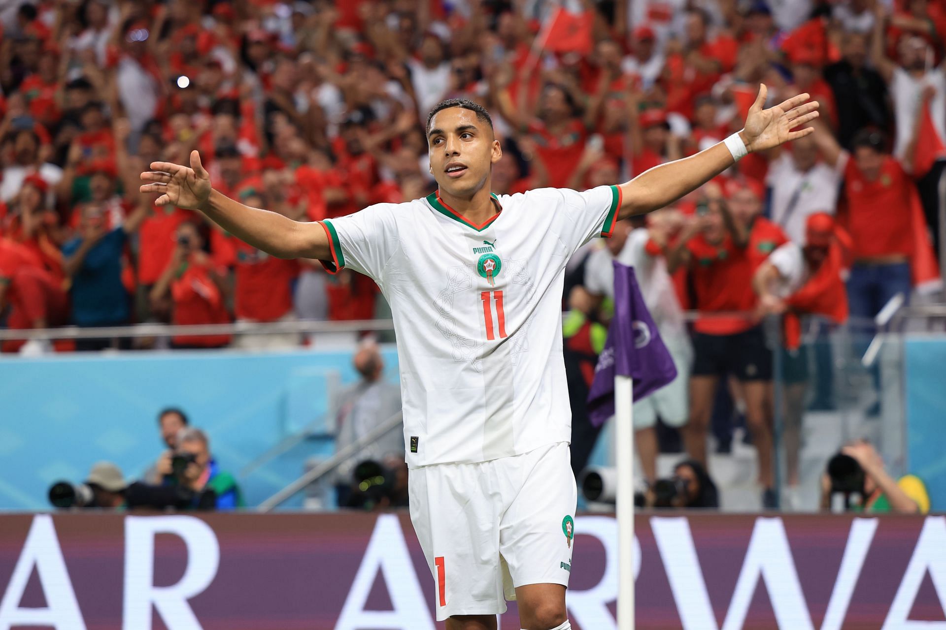 It was Morocco's first-ever goal from a direct free-kick at the World Cup